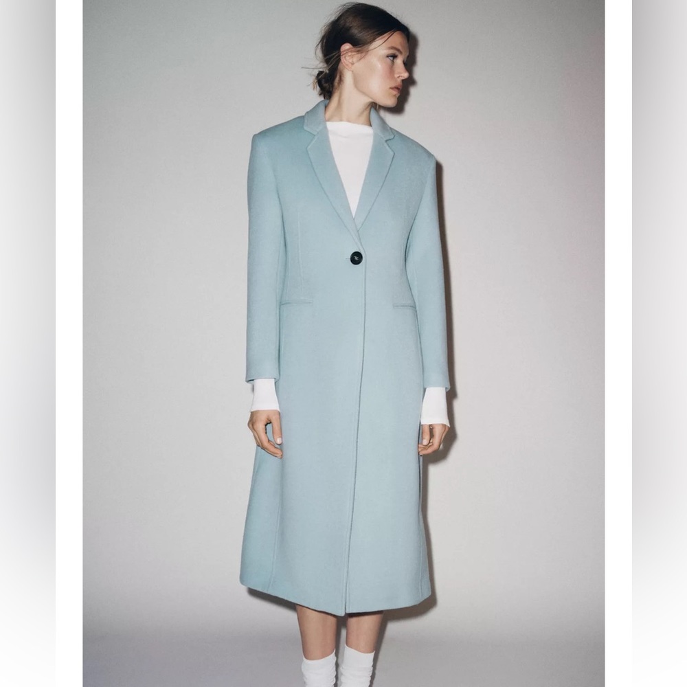 ZARA FITTED WOOL BLEND COAT